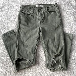 FREE PEOPLE | high-waisted distressed skinny jeans